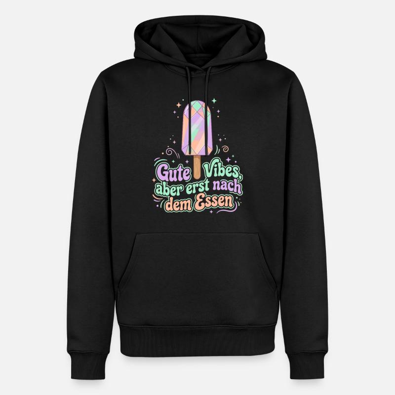 Kristall Eis, Gute Vibes - Männer Premium Bio Hoodie - Schwarz