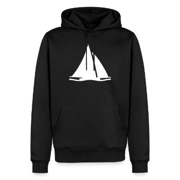 Voile - Sweat à capuche Premium bio Homme - noir - Devant - Nico (187cm)
