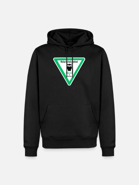 Naturschutzgebiet Ruhezone für Nachteulen - Männer Premium Bio Hoodie - Schwarz