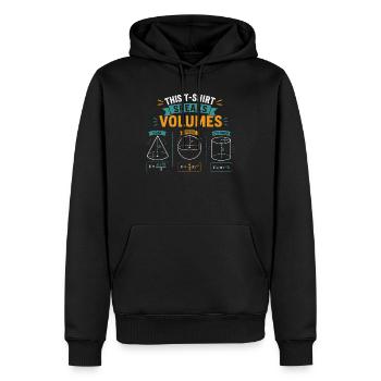 Funny Mathematics Science Maths Speak Volumes - Men’s Premium Organic Hoodie - black - Front - Nico (187cm)