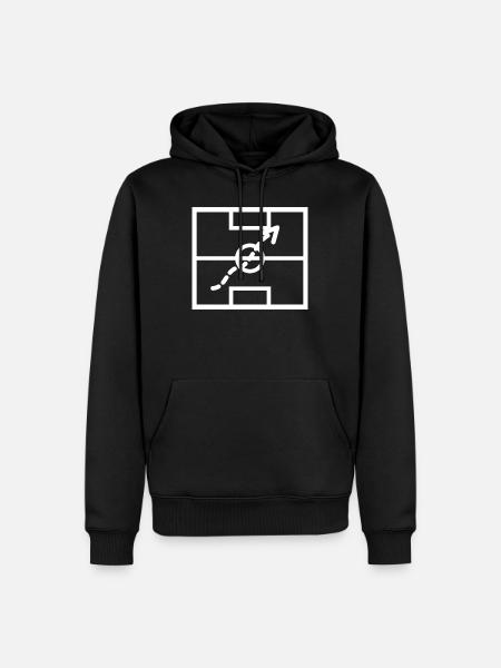 Weg zum Zielfeld Route - Männer Premium Bio Hoodie - Schwarz