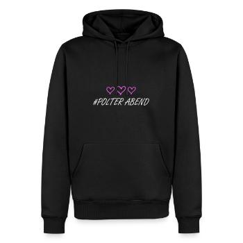 Coeurs d’enterrement de vie de garçon - Sweat à capuche Premium bio Homme - noir - Devant - Nico (187cm)