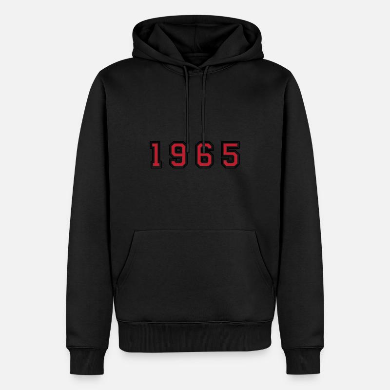 Numéro de l’année 1965 - Sweat à capuche Premium bio Homme - noir