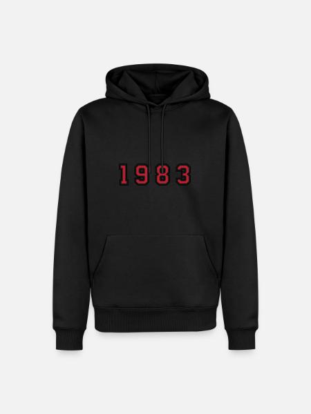 1983 year number - Men’s Premium Organic Hoodie - black