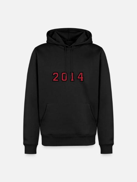 2014 year number - Men’s Premium Organic Hoodie - black