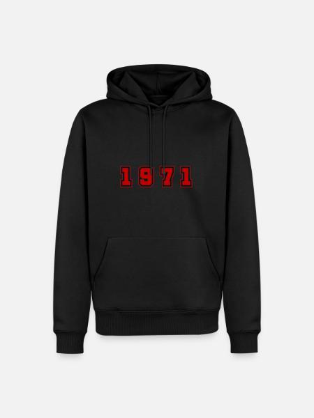 1971 Year Number - Men’s Premium Organic Hoodie - black