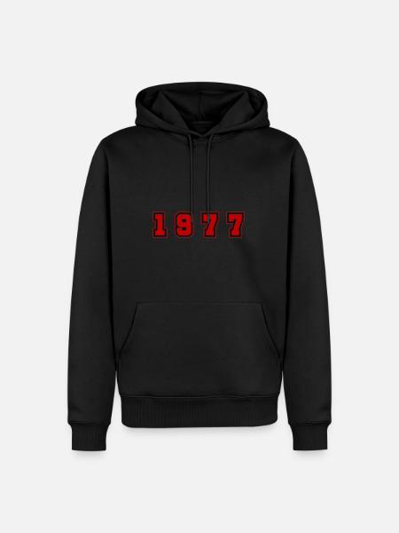 1977 Year Number - Men’s Premium Organic Hoodie - black