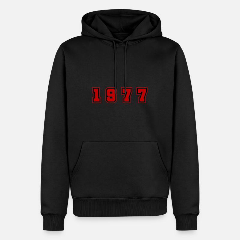 Numéro de l’année 1977 - Sweat à capuche Premium bio Homme - noir