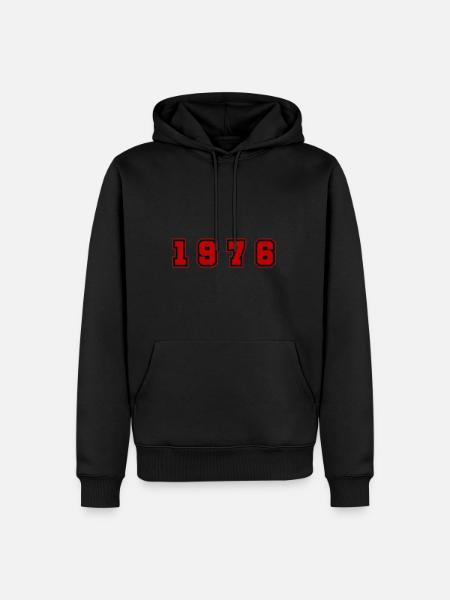1976 Year Number - Men’s Premium Organic Hoodie - black
