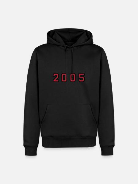 2005 year number - Men’s Premium Organic Hoodie - black