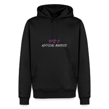Married Hochzeit herzchen - Männer Premium Bio Hoodie - Schwarz - Vorne - Nico (187cm)