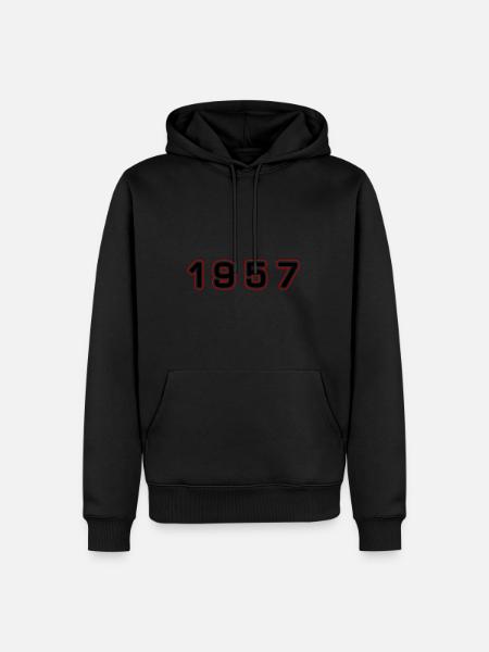 1957 Year Number - Men’s Premium Organic Hoodie - black