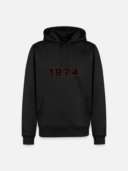 1974 Year Number - Men’s Premium Organic Hoodie - black