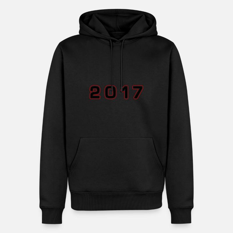 Numéro de l’année 2017 - Sweat à capuche Premium bio Homme - noir