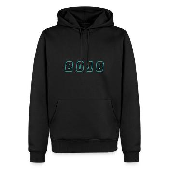 Numéro de l’année 2016 - Sweat à capuche Premium bio Homme - noir - Devant - Nico (187cm)