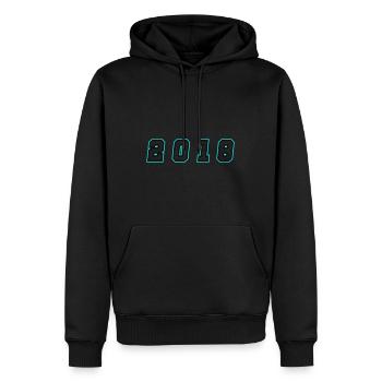 2018 Year Number - Men’s Premium Organic Hoodie - black - Front - Nico (187cm)