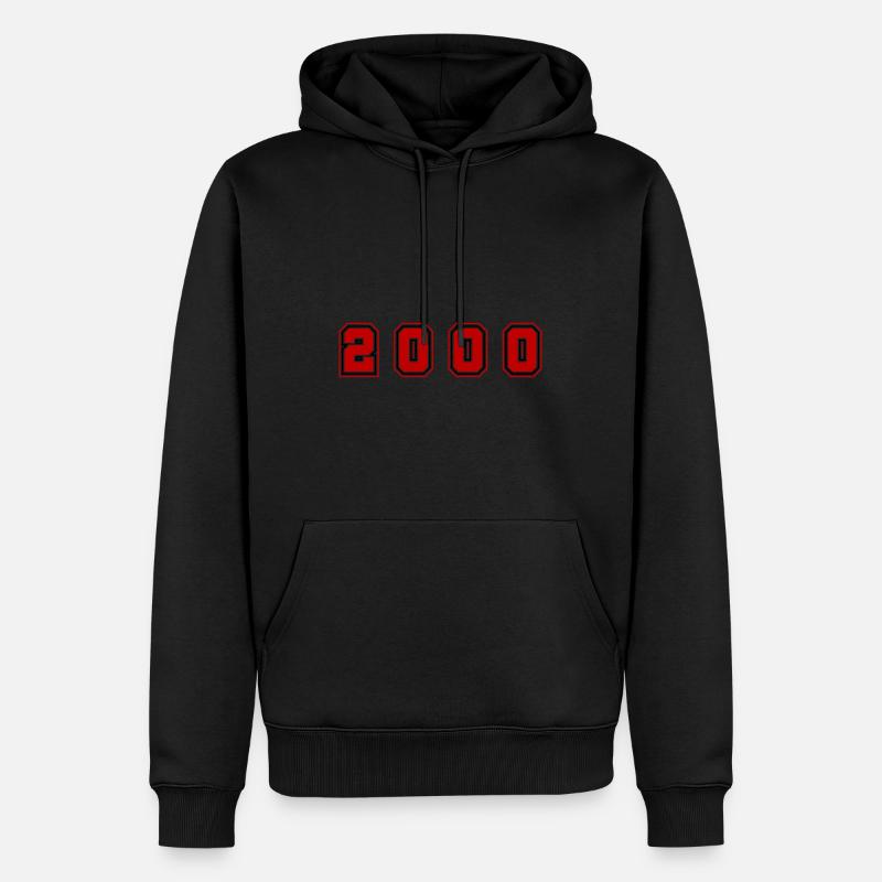 Numéro de l’année 2000 - Sweat à capuche Premium bio Homme - noir