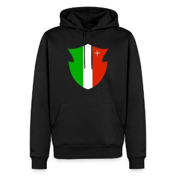 Canton de Neuchâtel - Sweat à capuche Premium bio Homme - noir - Devant - Nico (187cm)