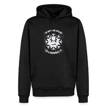 Ein lustiges T-Shirt für den Winter - Männer Premium Bio Hoodie - Schwarz - Vorne - Nico (187cm)