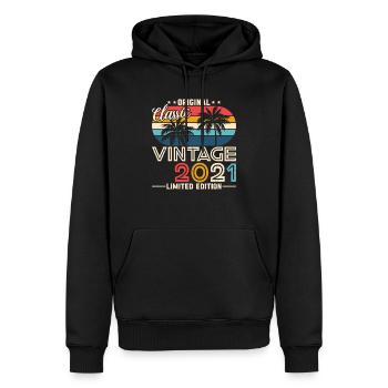 2021 Original 2021 Vintage Vintage Retro anniversa - Men’s Premium Organic Hoodie - black - Front - Nico (187cm)