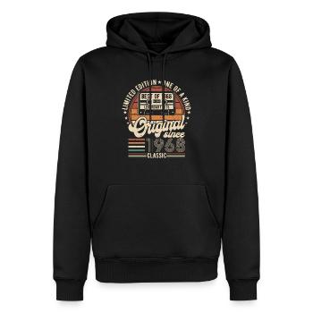 Jahrgang 1968 Geburtstag 1968 Jahrgang 1968 - Männer Premium Bio Hoodie - Schwarz - Vorne - Nico (187cm)