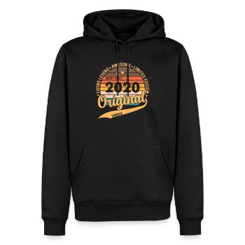 2020 - Sweat à capuche Premium bio Homme - noir - Devant - Nico (187cm)