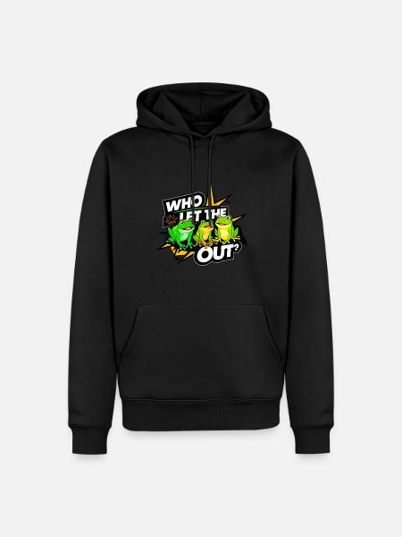 Funny Frog Lovers Who Let The Frogs Out - Men’s Premium Organic Hoodie - black