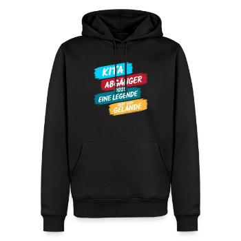 Sortants de la garderie 2025 Inscription scolaire Écolier - Sweat à capuche Premium bio Homme - noir - Devant - Nico (187cm)