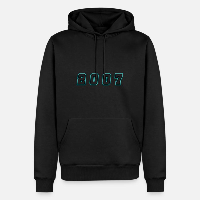 Numéro de l’année 2007 - Sweat à capuche Premium bio Homme - noir
