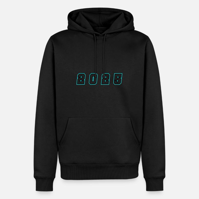 Numéro de l’année 2025 - Sweat à capuche Premium bio Homme - noir