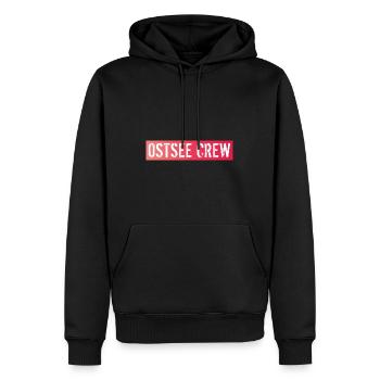 Ostsee Crew - Männer Premium Bio Hoodie - Schwarz - Vorne - Nico (187cm)