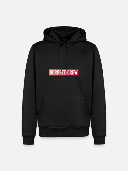 Nordsee Crew - Männer Premium Bio Hoodie - Schwarz