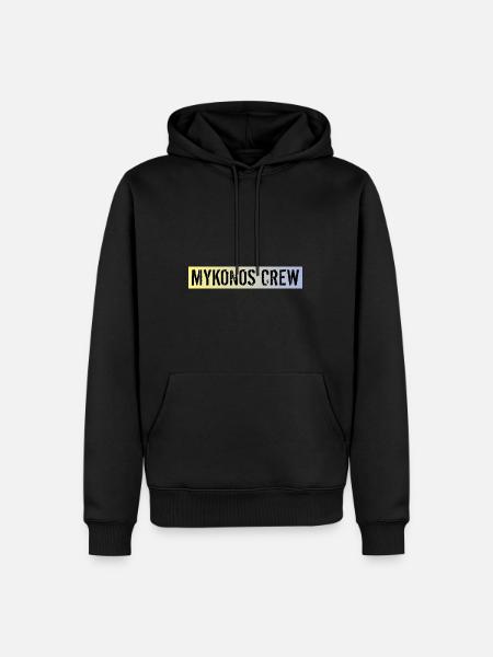 Mykonos Crew - Männer Premium Bio Hoodie - Schwarz