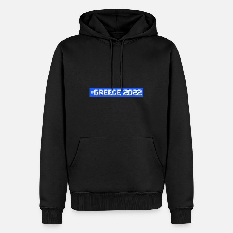 Grèce 2022 - Sweat à capuche Premium bio Homme - noir