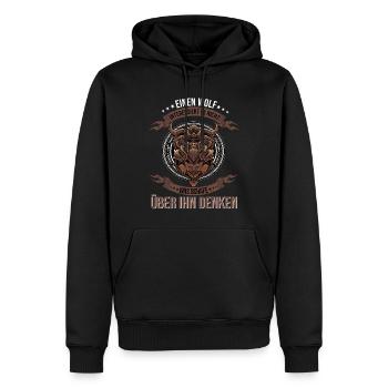 Wikinger Krieger Nordmann Axt Valhalla Nordmänner - Männer Premium Bio Hoodie - Schwarz - Vorne - Nico (187cm)