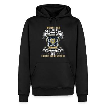 Motorrad Biker Motorradfahrer bike Rocker Rentner - Männer Premium Bio Hoodie - Schwarz - Vorne - Nico (187cm)