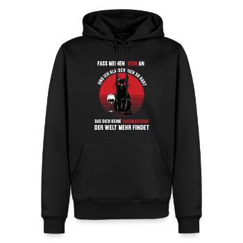 Fass meinen Wein An Wein Weinliebhaber Weinglas - Männer Premium Bio Hoodie - Schwarz - Vorne - Nico (187cm)