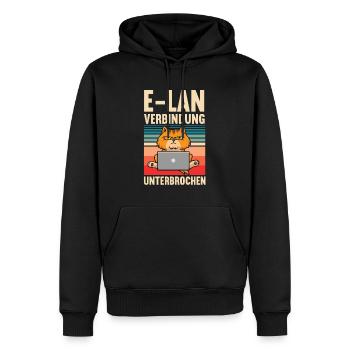 E-Lan Katze Katzen Katzenliebhaber lustige Katze - Männer Premium Bio Hoodie - Schwarz - Vorne - Nico (187cm)