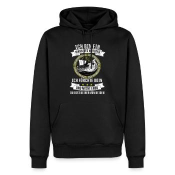 Wikingerschiff Wikinger skandinavien germanen - Männer Premium Bio Hoodie - Schwarz - Vorne - Nico (187cm)