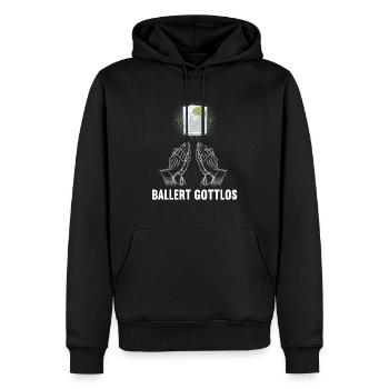 Ballert Gottlos Gin Gintrinker Ginliebhaber - Männer Premium Bio Hoodie - Schwarz - Vorne - Nico (187cm)