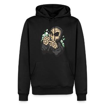 Cannabis Weed Grim Reaper Halloween Costume - Men’s Premium Organic Hoodie - black - Front - Nico (187cm)