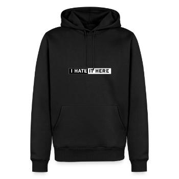 Je déteste ça ici Trouble d’anxiété sociale - Sweat à capuche Premium bio Homme - noir - Devant - Nico (187cm)