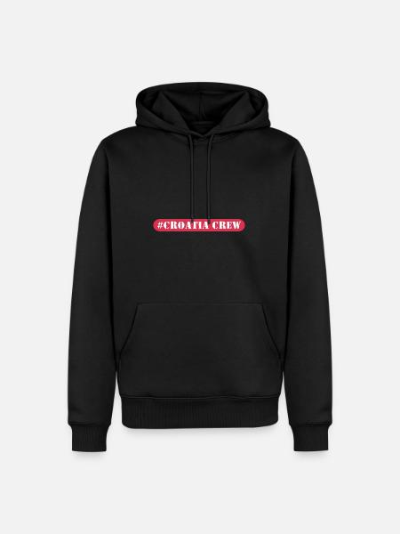 Croatia Crew - Männer Premium Bio Hoodie - Schwarz