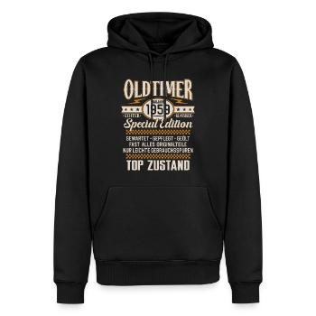 Oldtimer Baujahr Jahrgang 1959 Geburtstag Geschenk - Männer Premium Bio Hoodie - Schwarz - Vorne - Nico (187cm)