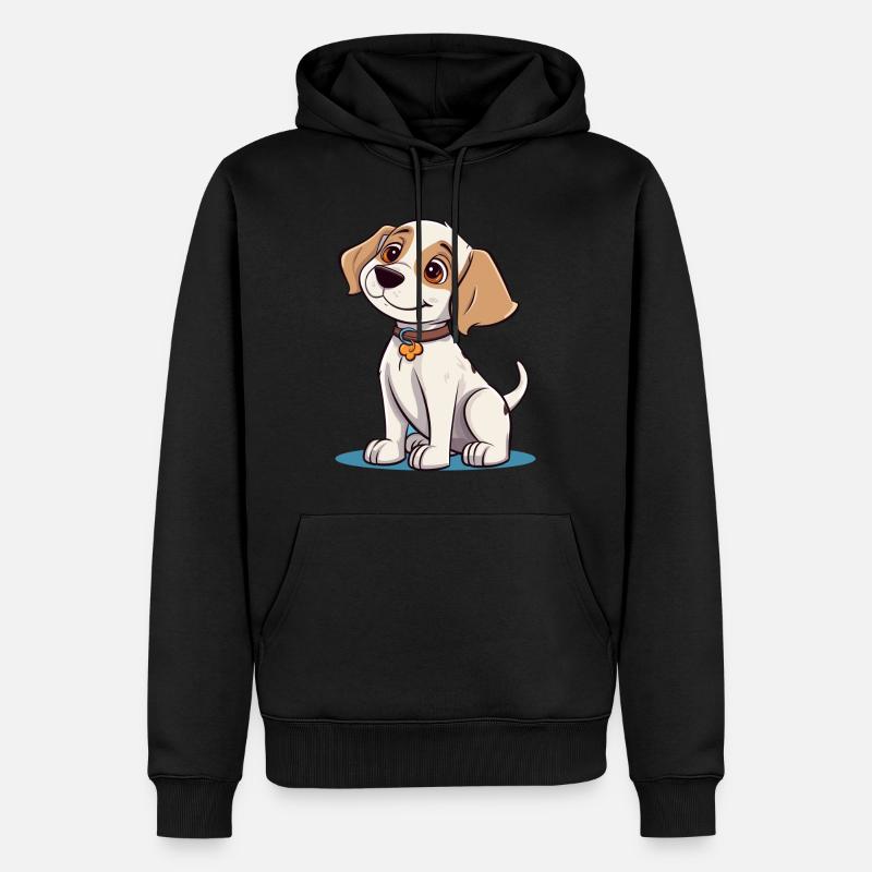 Conception de chien mignon pour les propriétaires de chiens - Sweat à capuche Premium bio Homme - noir