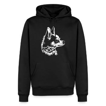 Hund Chihuahua Berg - Männer Premium Bio Hoodie - Schwarz - Vorne - Nico (187cm)