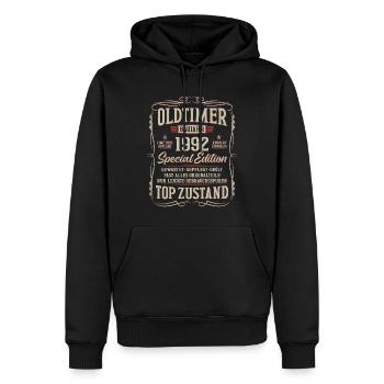 Oldtimer Baujahr 1992 Jahrgang Geburtstag Geschenk - Männer Premium Bio Hoodie - Schwarz - Vorne - Nico (187cm)