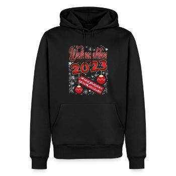 Weihnachten Christmas Lustig Burn out 2023 - Männer Premium Bio Hoodie - Schwarz - Vorne - Nico (187cm)