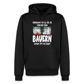 Bauern sorgen für das Essen Protest - Männer Premium Bio Hoodie - Schwarz - Vorne - Nico (187cm)