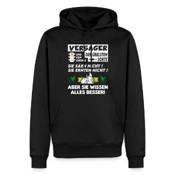 Bauern Proteste Politik Versagen Ampel - Männer Premium Bio Hoodie - Schwarz - Vorne - Nico (187cm)